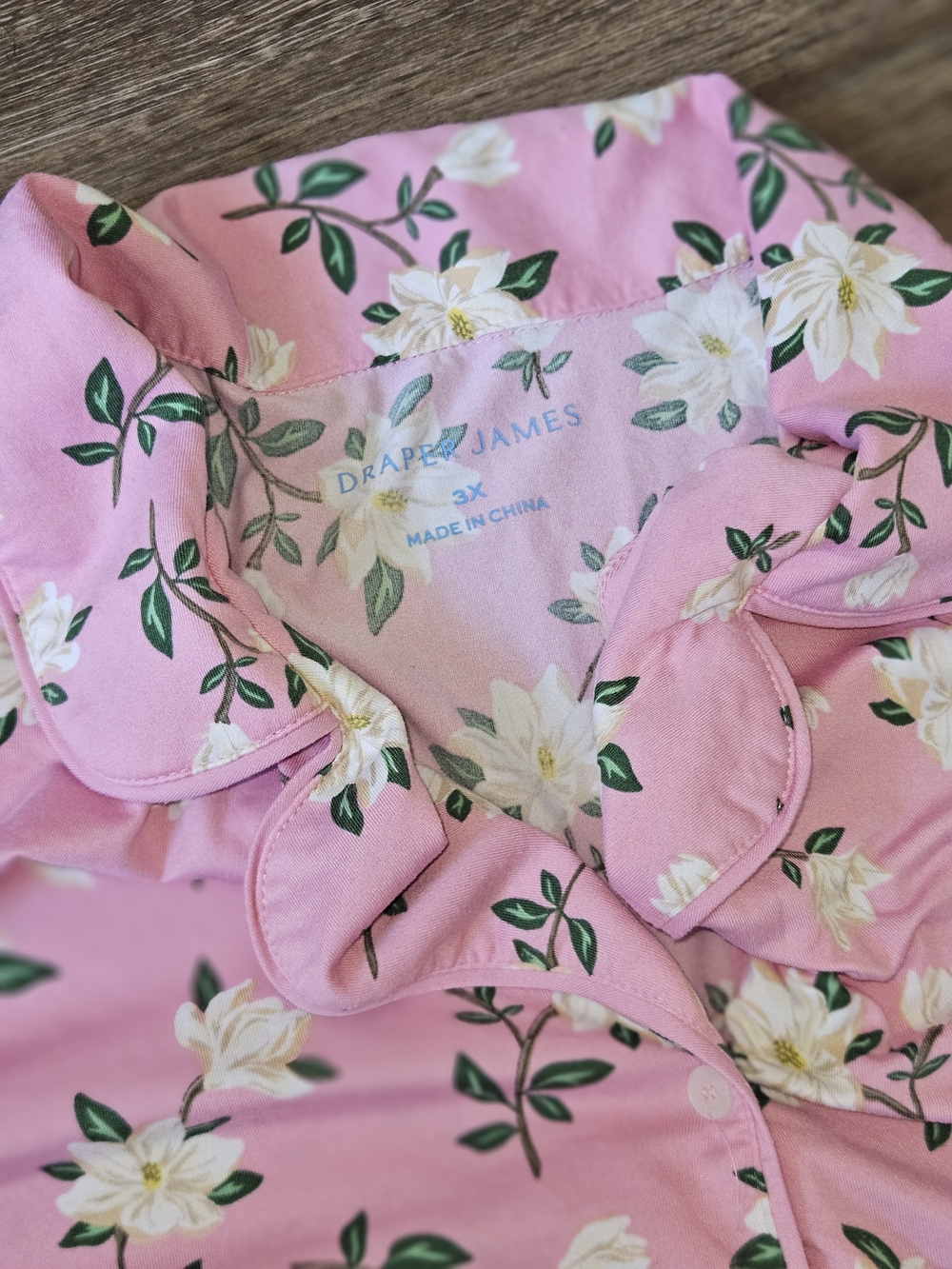 Draper James (EUC) Pink Magnolia Print Sleep Set 3X - Picture 5 of 8